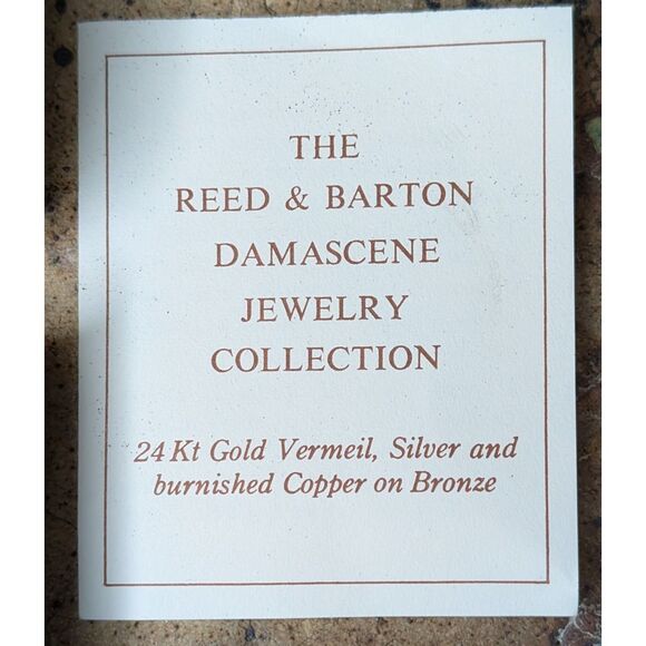 Reed & Barton Damascene Owl Bracelet 24Kt Gold Vermeil,Silver & Copper on Bronze - Picture 5 of 7